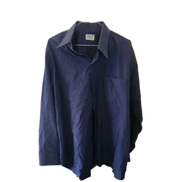 Mike's Custom Tailors Blue Button Up Shirt With Pocket. - Picture 1 of 4